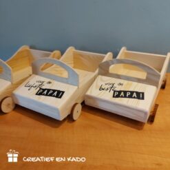 houten bier auto, cadeau voor hem