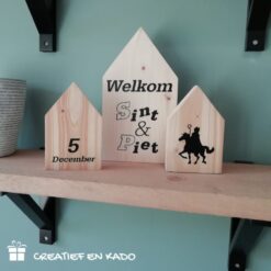 houten huisjes Sinterklaas groot en klein