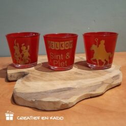 theelichtjes Sinterklaas helder glas