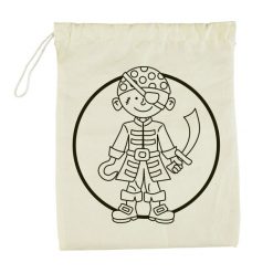 kleur je eigen knikkerzakje piraat