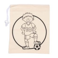kleur je eigen knikkerzakje voetballer