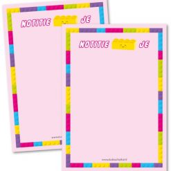notitieblok notitie-blok-je roze, studio schatkist