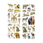wilde dieren stickervel, dieren stickers, jungle dieren