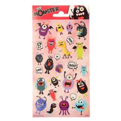 monster stickervel, monster traktatie, monster stickers,uitdeelkadootjes
