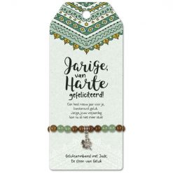 vriendschaptsarmband verjaardag, jarige van harte gefeliciteerd, armband verjaardag