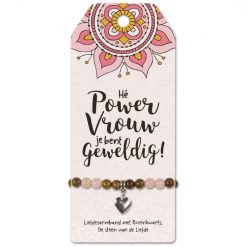 vriendschapsarmband powervrouw, cadeau voor haar, cadeau vriendin