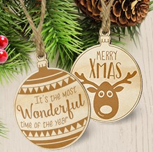 Houten kerstbal