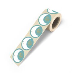 kadosticker sint cool petrol, inpakken sinterklaas, sluitstickers Sinterklaas