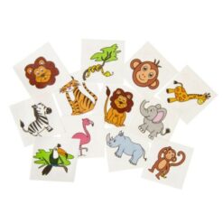 wilde dieren tattoos, jungle tattoos, dieren traktatie, uitdeelkadootjes, trakteren