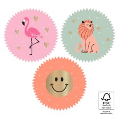 kadostickers ABC animals, sluitstickers ABC, inpakken