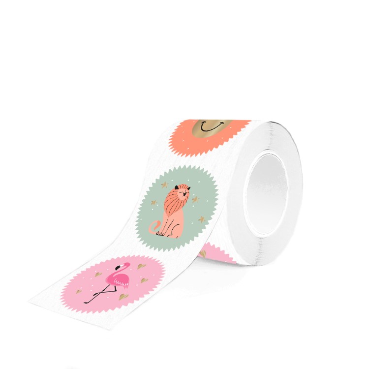 kadostickers ABC dieren, sluitstickers ABC, inpakken