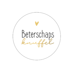 kadosticker beterschapsknuffel, kadosticker beterschap, sluitsticker, inpakken