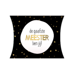 gondeldoosje de gaafste meester ben jij!, kadodoosje meester, inpakken