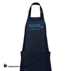 keukenschort kook van jou. keukenschort bedrukken, Valentijnscadeau