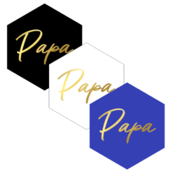 kadostickers papa 6-hoekig, sluitstickers papa, kado vaderdag, inpakken