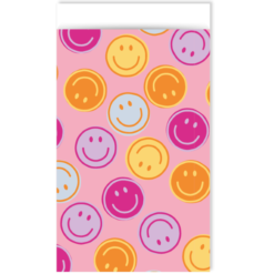 kadozakje smiley pink, inpakken, kadozakje roze smileys