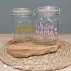 weckpot snoeppot, snoeppot liefste mama, snoeppot stoerste papa (3)